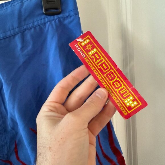 NEW RIP BOW Flames and Skull Shorts Size Small Color Blue Silver Red - Picture 3 of 7